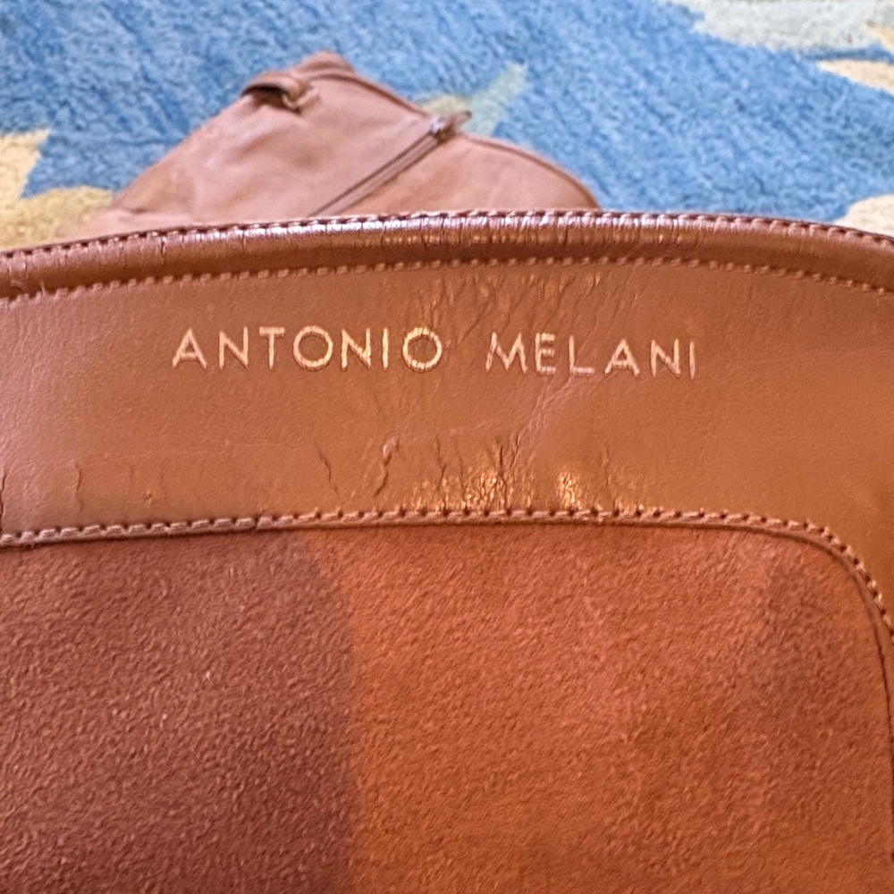 ANTONIO MELANI‎ Tan Leather Knee-High Boots - Picture 2 of 5